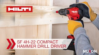 Hilti Nuron SF 4H-22 Compact Cordless Hammer Drill Driver - Features and Benefits