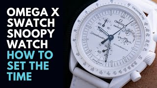 How to set the Time on the Omaga x Swatch Snoopy Watch | Mission to the Moonphase Swatch Tutorial