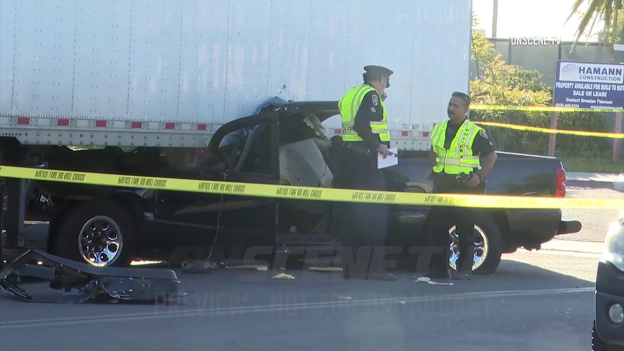 Police Pursuit Ends With Crash Into Big Rig, Occupants Critically ...