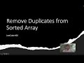 [SOLVED!] Remove Duplicates From Sorted Array - LeetCode 26 - Java