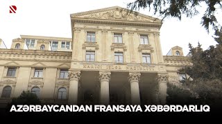 Azərbaycandan Fransaya xəbərdarlıq