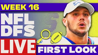 NFL DFS First Look Week 16 Picks | NFL DFS Strategy