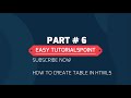 HOW TO CREATE TABLE USING HTML AND CSS EASY TUTORIALSPOINT