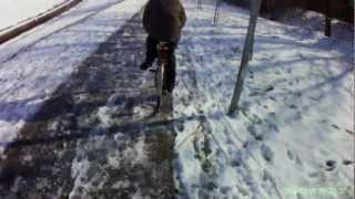 Riding with my son on frozen snow - Cangázás a fiammal a jeges havon