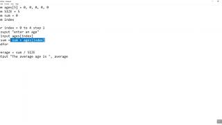 Populating an Array in Pseudocode with User's Input
