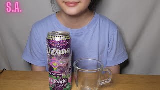 Asmr | Arizona Grape Juice \u0026 Clear Cup Drinking Sounds (NO TALKING)