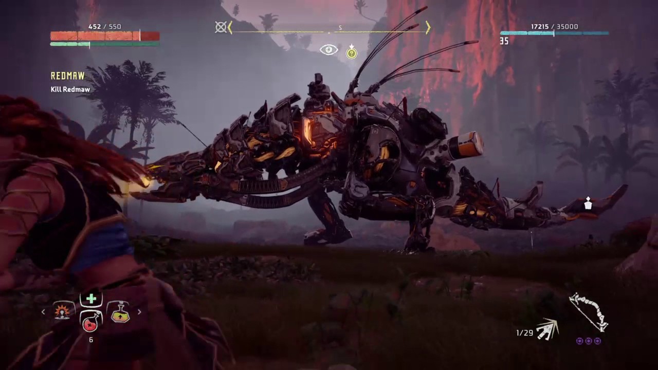 Horizon Zero Dawn Redmaw Fight, Thunderjaw With 2-3x Health - YouTube