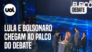 Lula e Bolsonaro chegam ao estúdio do debate: veja conversas e preparação de bastidores