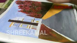 Autumn-Landscape Painting | Acrylic Painting By Shreekamal