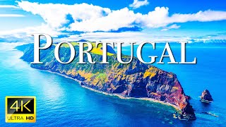 FLYING OVER PORTUGAL (4K UHD) - Relaxing Music With Stunning Beautiful Nature Film For Reading Book