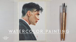 Watercolor Painting-Cillian Murphy|Tommy Shelby #art #watercolor #painting