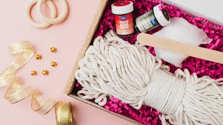 Festive Macrame Magic Craft Kit Tutorial | Craftiosity | Craft Kit Subscription Box