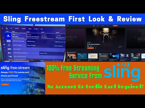 Sling Freestream First Look and Review! 100% free streaming service with no account or CC required!