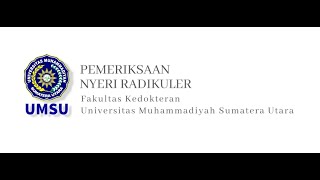 Pemeriksaan Nyeri Radikuler - dr. Hasanul Arifin, M.Ked(Neu), Sp.N