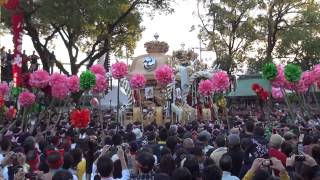 2014年 松原八幡神社 灘のけんか祭り宵宮 東山・八家・木場境内練り合わせ