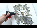 Hot glue gun fluidart flower first part painting tutorial step by step