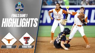 Texas vs. Texas Tech: 2026 Women's College World Series finals game 1 | Extended highlights