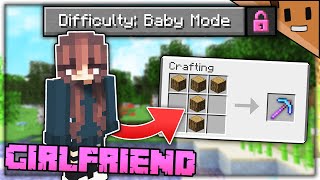 My GIRLFRIEND Beat Minecraft in "BABY MODE" Difficulty!