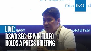 DSWD Sec. Erwin Tulfo holds a press briefing