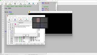 Input and Output in Assembly Language program in 8086 Microprocessor