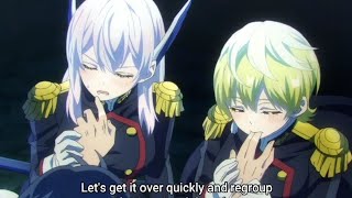 Kyouka and Tenka lick Yuuki as Reward makes Kyouka jealous  || Mato Seihei no Slave Episode 10