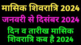 2024 में मासिक शिवरात्रि कब है | masik Shivratri kab hai 2024 | masik Shivratri vrat 2024 dates