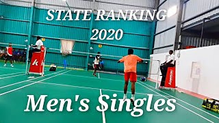 STATE RANKING - 2020 Men's Singles Quaterfinals KISHORE vs HARI VIGNESH Girish Falcon Academy