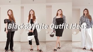 分享 | Black\u0026White Outfit Ideas｜氛围感黑白色穿搭 | 文杏时尚日记