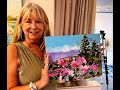 Acrylic Floral Landscape