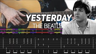 The Beatles - Yesterday (Guitar lesson with TAB)