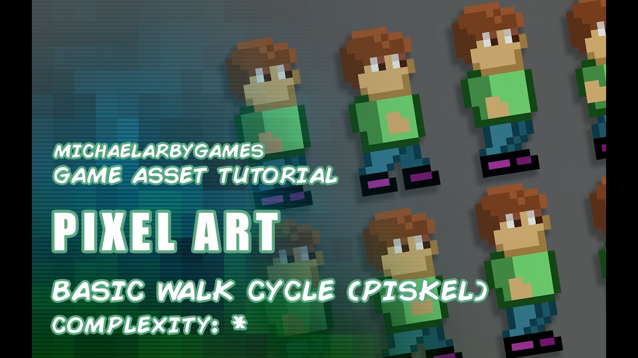 Game Asset Tutorial: Basic Pixel Art Walk Cycle (Piskel) - YouTube