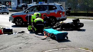 Incidente in via Respighi a Modena, grave un motociclista