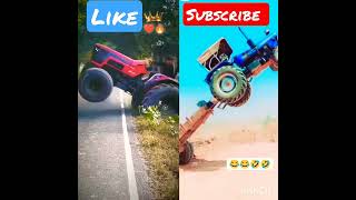 tractor stunt on road l this action may be risky please don't try#tractor