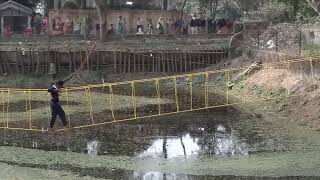 Burma bridge at Sargachi Ramakeishna Mission, Murshidabad