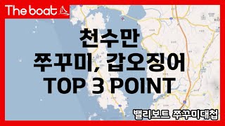 천수만TOP3 쭈꾸미 갑오징어 포인트 슬로프 정보 항공지도 웨이포인트 페달 밸리 벨리 보트 카약 낚시 new bass belly boat fishing 배스 #밸리보트