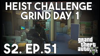 GTA CONSOLE RP: HEIST CHALLENGE GRIND DAY 1 | ROAD TO $100 MILLION