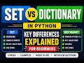 Python Data Structures: Set vs Dictionary Explained Simply | Difference - Set & Dictionary in Python