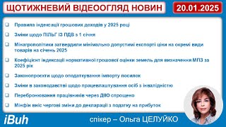 20.01.2025. Бухгалтерські новини. Відеоогляд