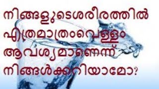 HOW MUCH WATER IS IN YOUR BODY? II  നമ്മുടെ ശരീരത്തിൽ എത്ര വെള്ളം ഉണ്ടെന്ന് അറിയുക