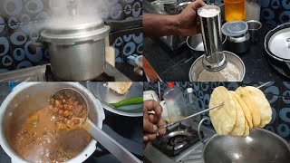 Morning routine Puttu, Kadalai Curry breakfast ready/காலை நேரத்தில் அடுப்பங்கரை வேலை