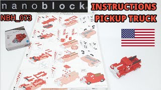 nanoblock instructions NBH_073 | PICKUP TRUCK