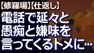 【修羅場】【仕返し】 電話で延々と愚痴と嫌味を言ってくるトメ。夫やウトに言っても「告げ口した」と、イビリがエスカレートしたので…