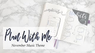 Bullet Journal Plan With Me | Music Theme in November!