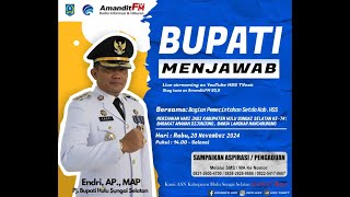 BUPATI MENJAWAB - Meriahkan Hari Jadi Kabupaten Hulu Sungai Selatan ke-74