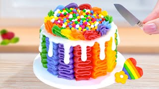 Sweetest Tiny Rainbow Cake | How to make Rainbow  Cake  | Sweet Tiny