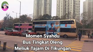 Moment Syahdu !! Bus Tingkat Oleng Menukik Tajam Di Tikungan