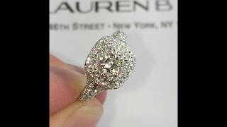 1 carat Cushion Diamond Double Halo Engagement Ring