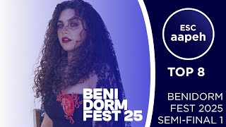 Benidorm Fest 2025 Semi-Final 1 - Top 8 [Spain]