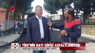 Tire’nin batı girişi asfaltlanıyor