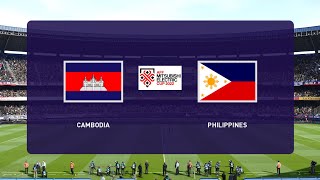 Cambodia vs Philippines | AFF Cup 2022 | Realistic Simulation | eFootball PES Gameplay